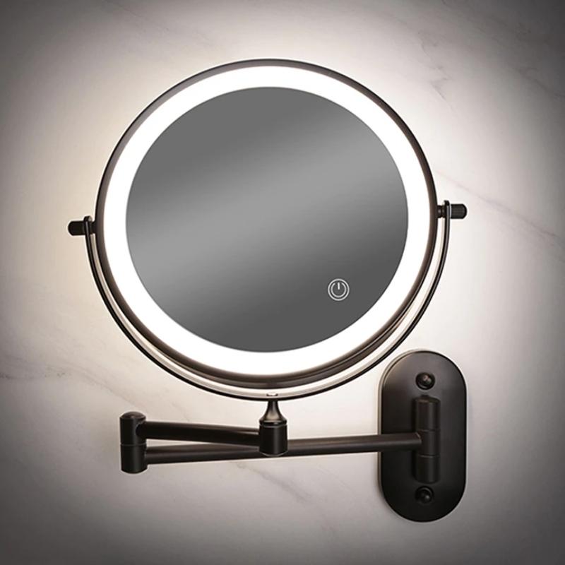 Illuminated Magnifying Mirror with Customizable Lighting