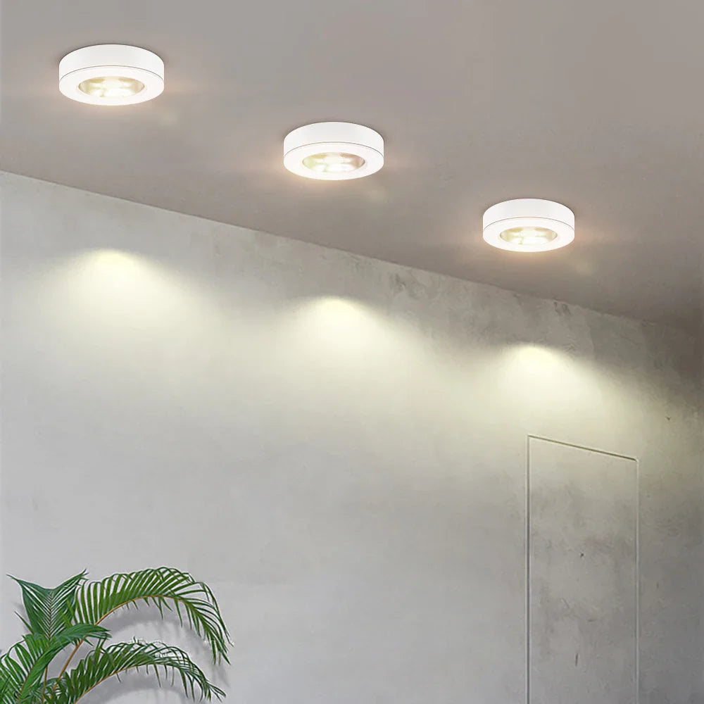 Sleek LED Ceiling Spotlight with Customizable Brightness