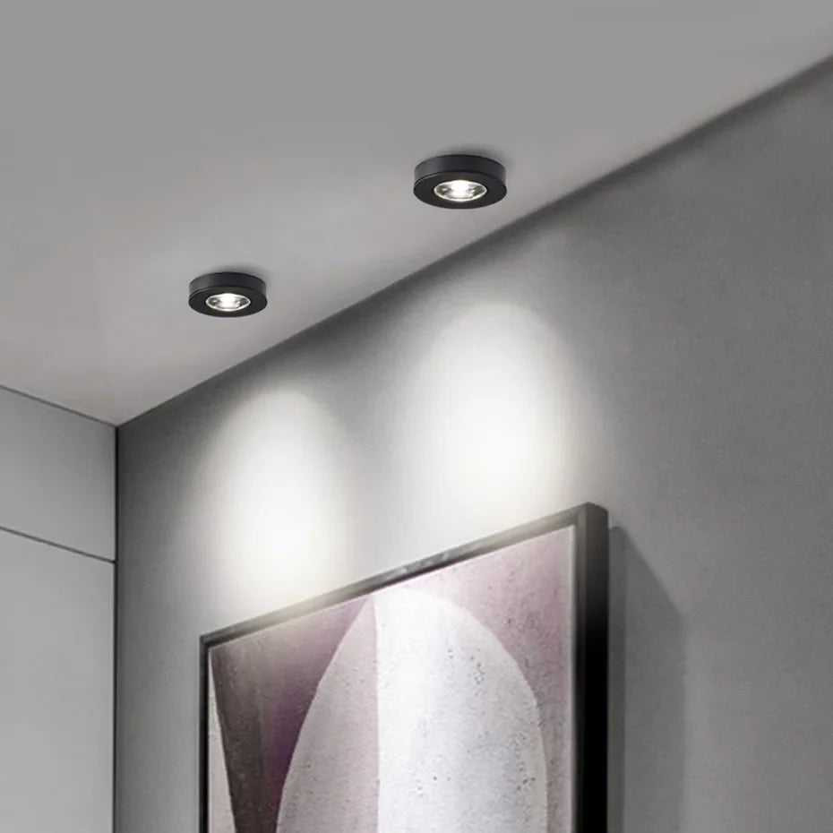 Sleek LED Ceiling Spotlight with Customizable Brightness