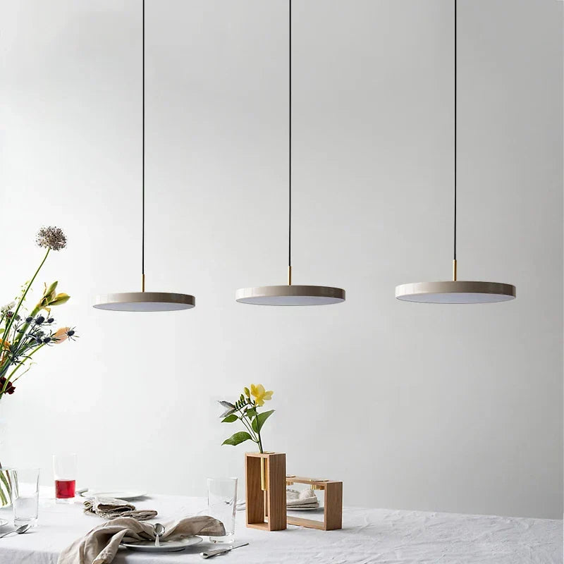 Round Slim LED Hanging Light Fixture