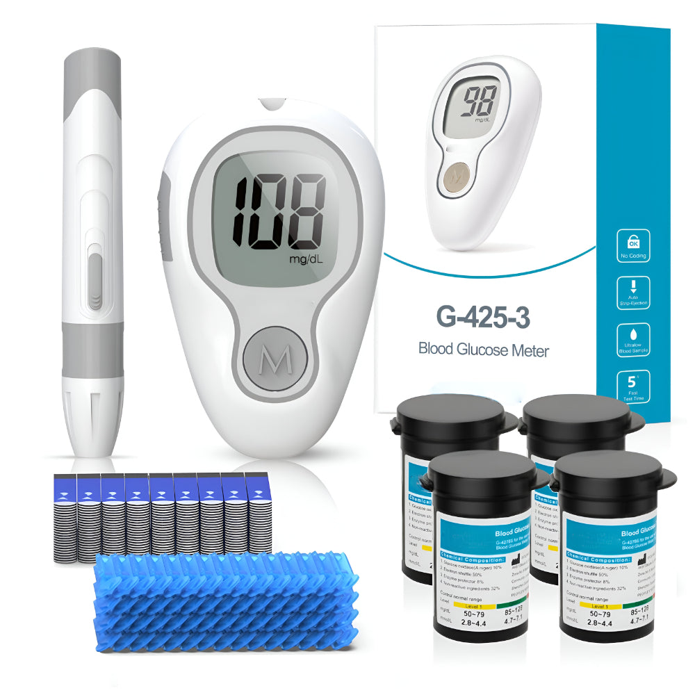 QuickGlucose Pro Kit | Compact Blood Sugar Testing for Home & Travel
