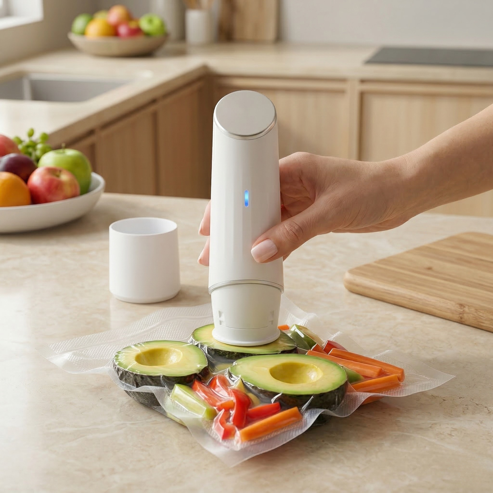 Portable Rechargeable Food Vacuum Sealer with Auto Shutoff