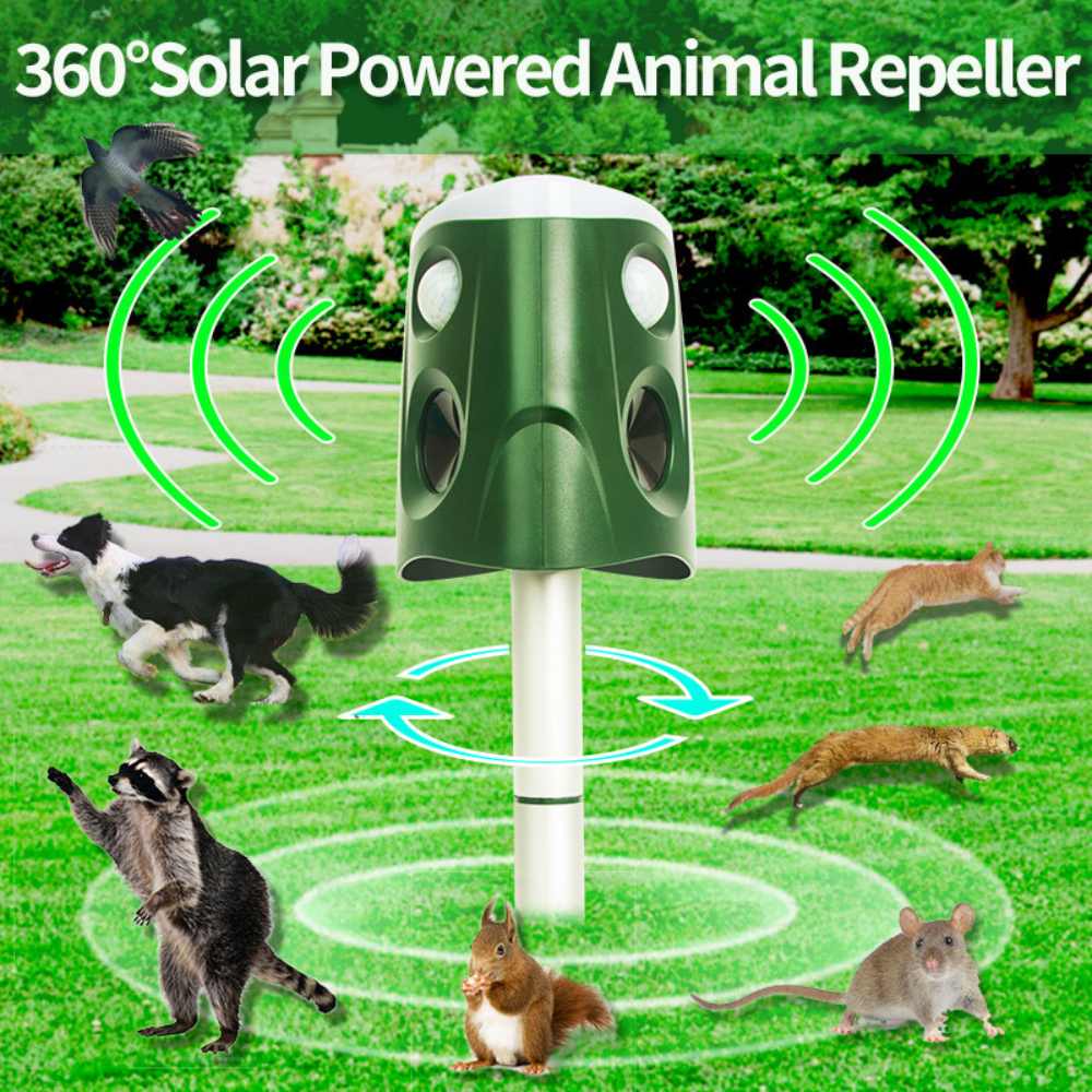 All-Around Animal Deterrent: 3-in-1 Ultrasonic Solution