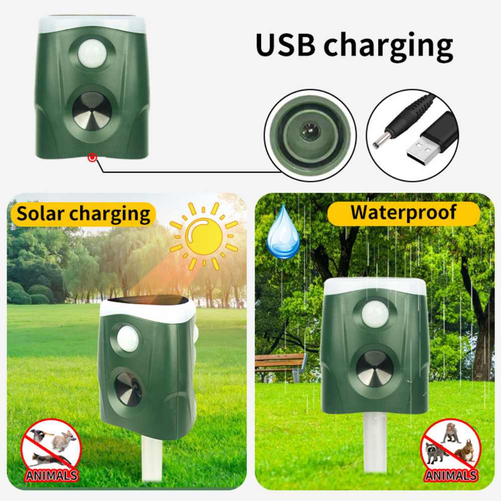 All-Around Animal Deterrent: 3-in-1 Ultrasonic Solution