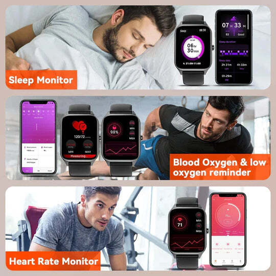 HealthSync Smartwatch | Blood Glucose Monitor & Bluetooth Calls