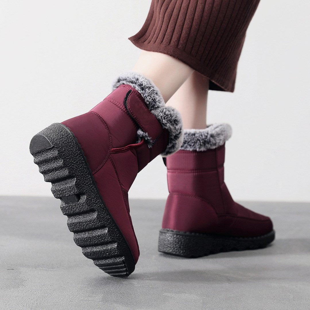 Stylish Waterproof Winter Boots with Heel for Women