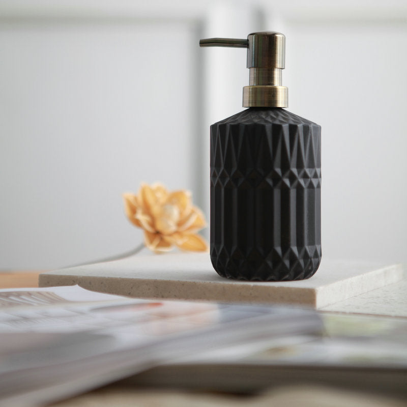 Elegant Glass Soap Dispenser with Manual Pump
