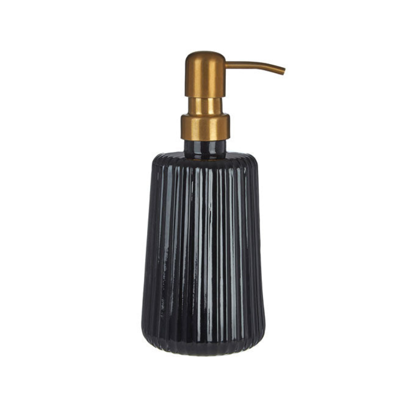 Elegant Refillable Soap Dispenser with Gold Accent Pump - 350 ml