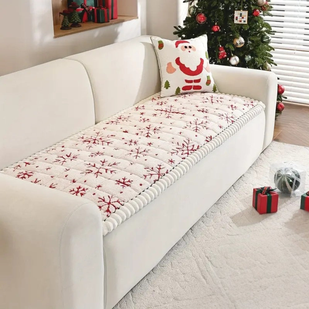 Cozy Holiday-Themed Sofa Protector for Standard and Sectional Furniture