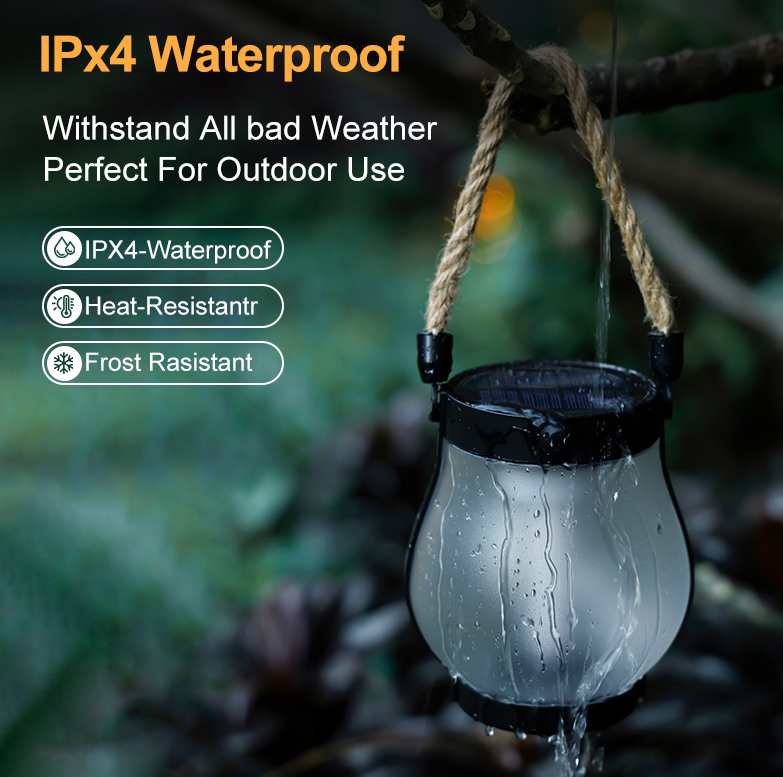 LumaFlare | Solar-Powered Outdoor Lantern with Realistic Flame Glow | 12-Hour Nighttime Ambiance