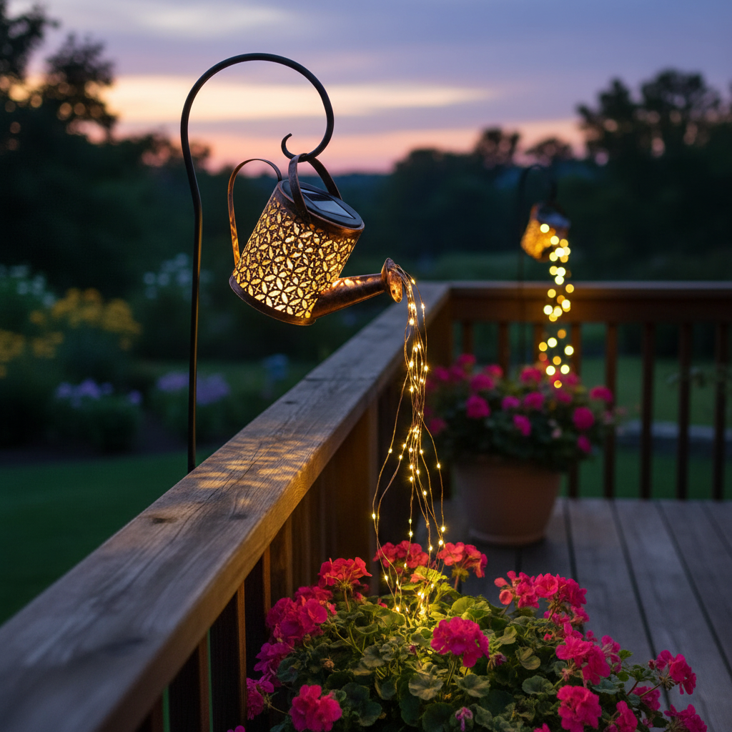 Enchanting Solar-Powered Garden Lights with Flexible Design