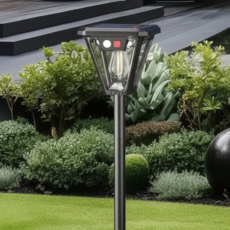 Solar-Powered Motion-Activated Garden Light with Warm Glow