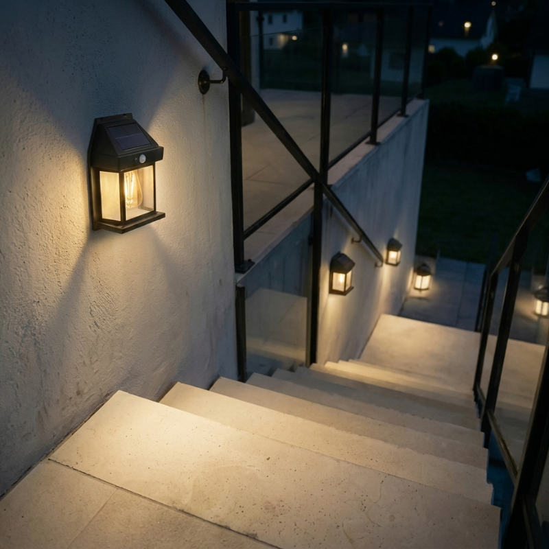 Eco-Friendly Solar Wall Lights with Motion Detection