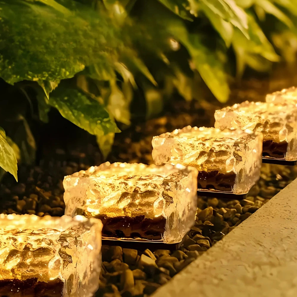 Eco-Friendly Solar Garden Brick Light with Dusk Detection