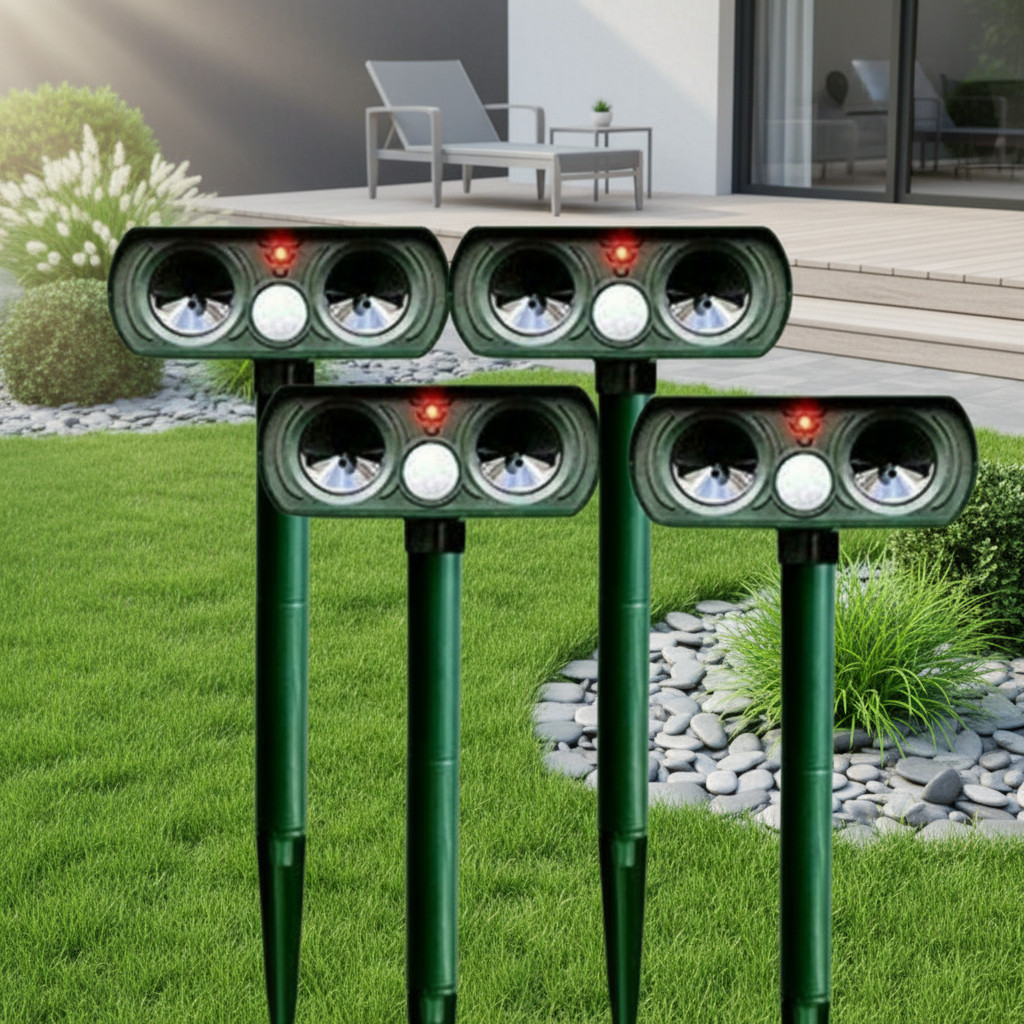 EcoGuard - Solar-Powered Ultrasonic Animal Deterrent