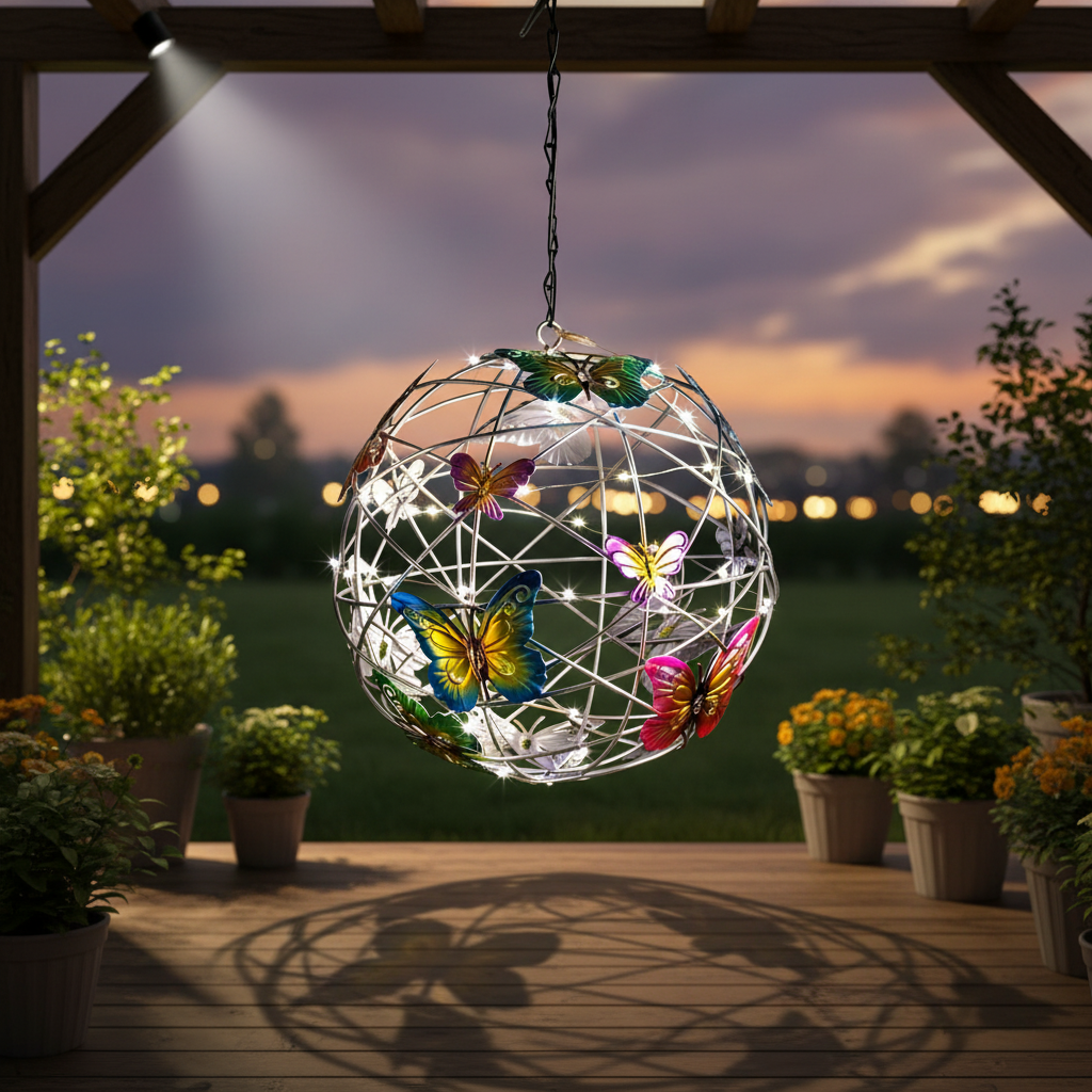 Outdoor Hanging Lamp Powered by Solar Energy