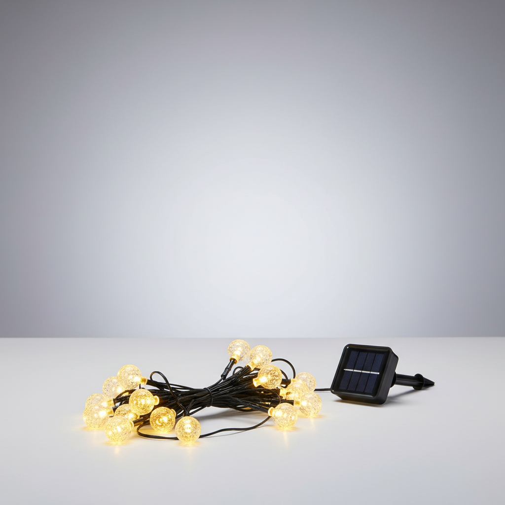 LED String Lights Powered by Solar Energy - Luminous Orbs