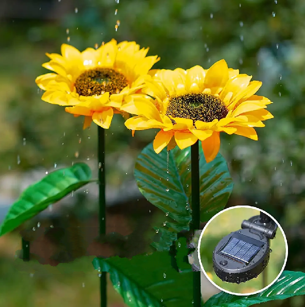 Decorative Sunflower with Solar Power - Solar Garden Accent