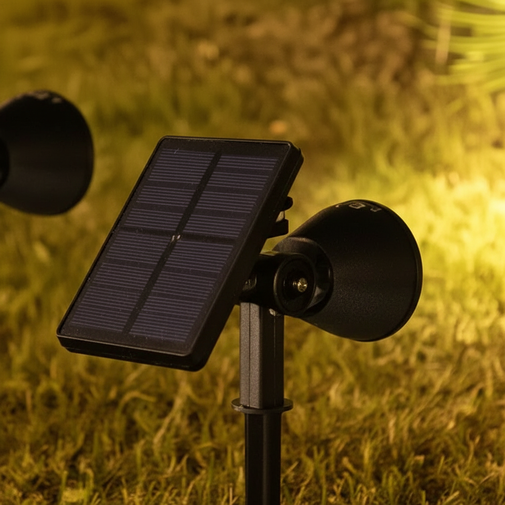 Stake-Mounted Solar Garden Spotlight