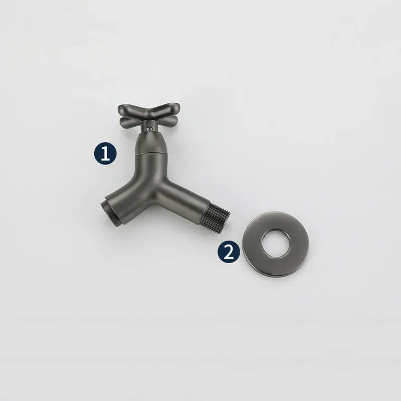 Elegant Wall-Mounted Faucet with Ergonomic Control Handle