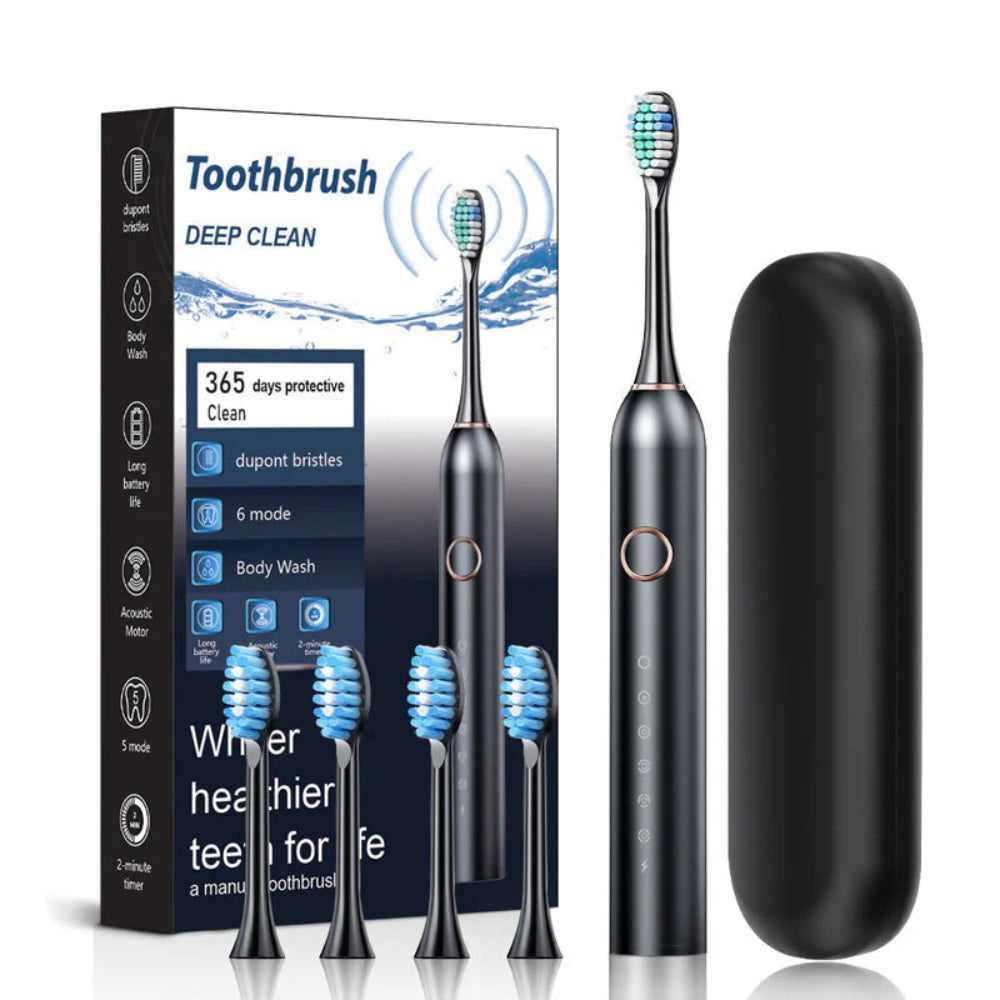 Travel-Ready Sonic Toothbrush Set with Custom Modes