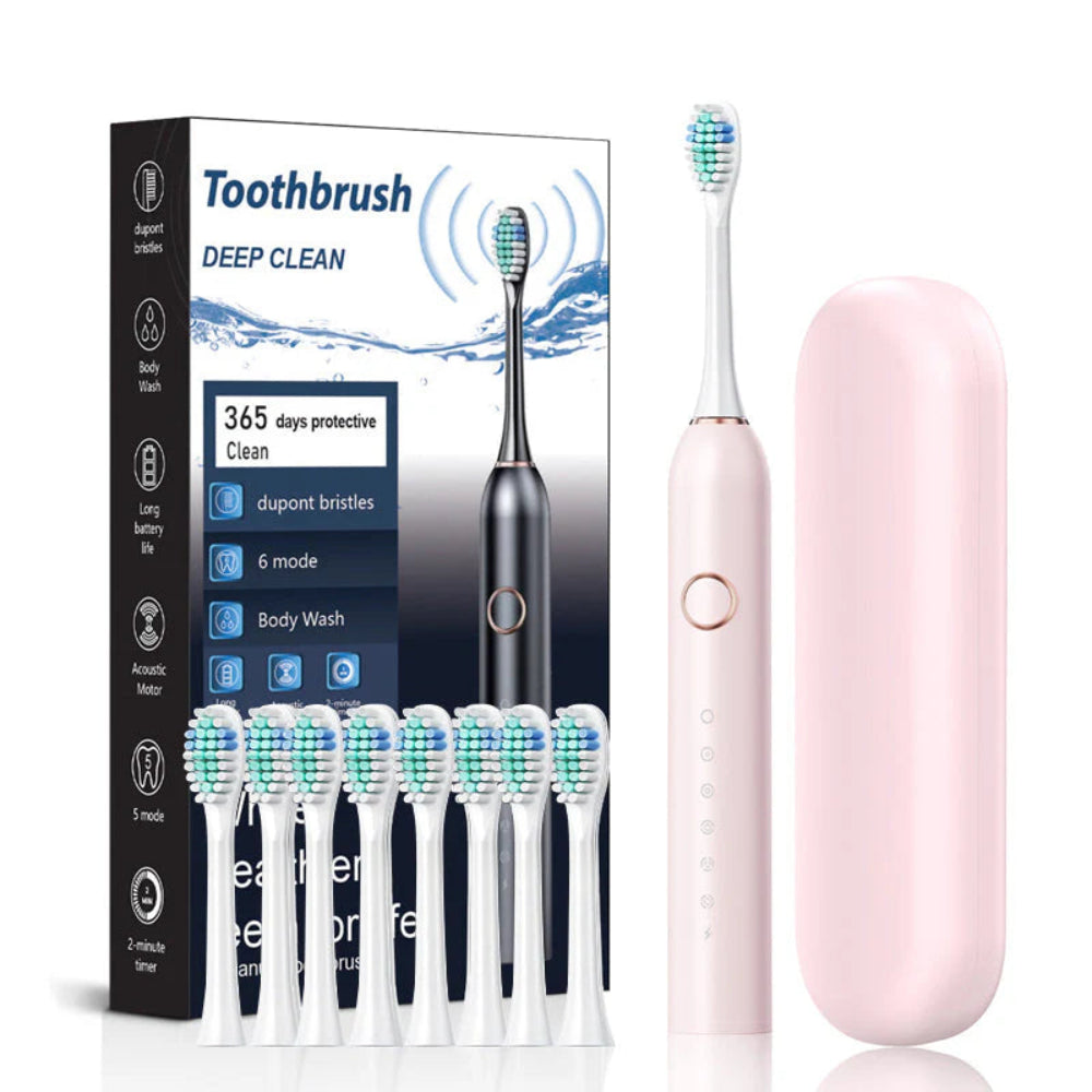 Travel-Ready Sonic Toothbrush Set with Custom Modes