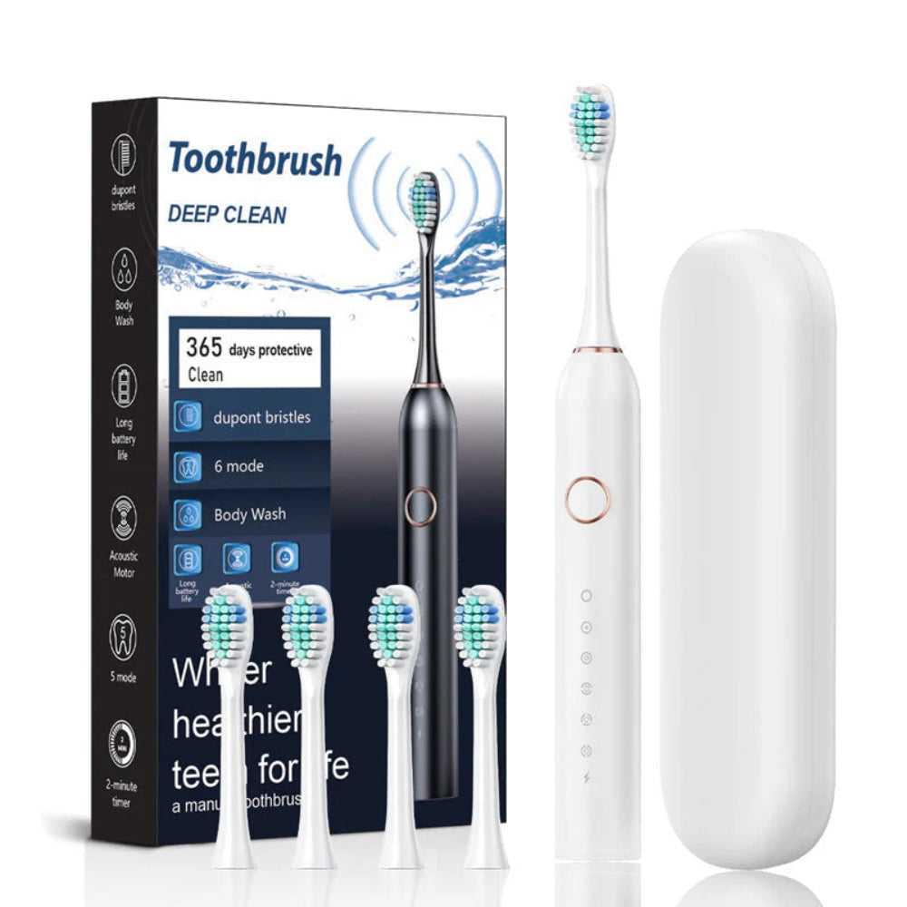 Travel-Ready Sonic Toothbrush Set with Custom Modes
