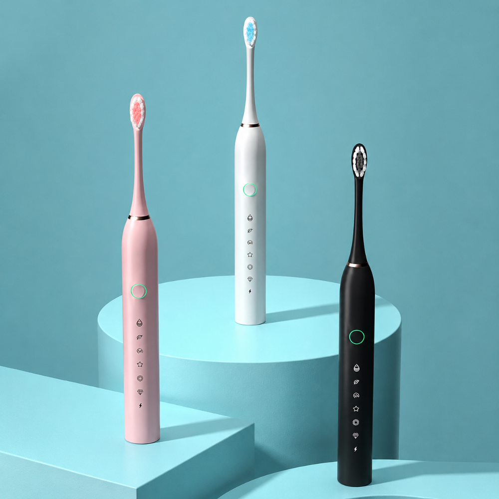 Travel-Ready Sonic Toothbrush Set with Custom Modes