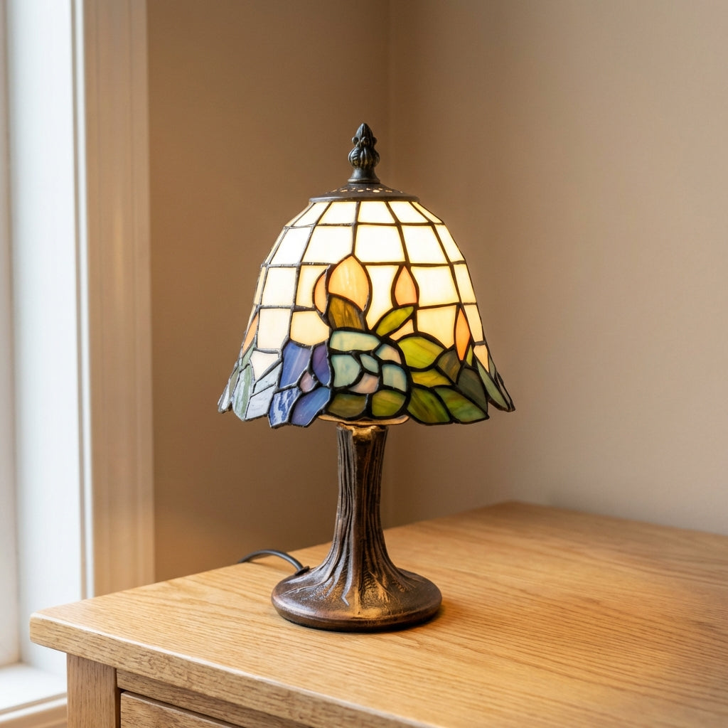 Colorful Stained Glass Lamp for Tables