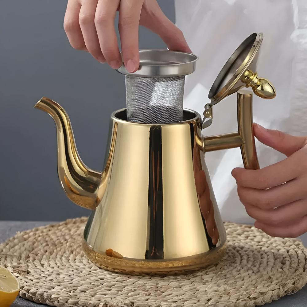 Premium Stainless Steel Kettle with Integrated Filter | Effortless Brewing for Every Occasion
