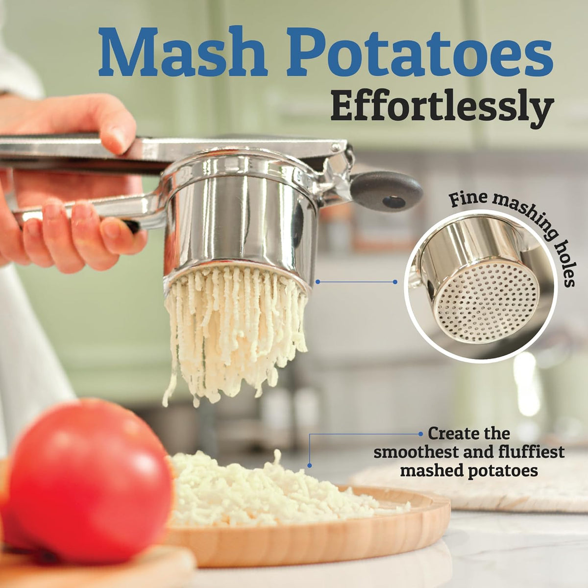Premium Stainless Steel Potato Press for Creamy Mash