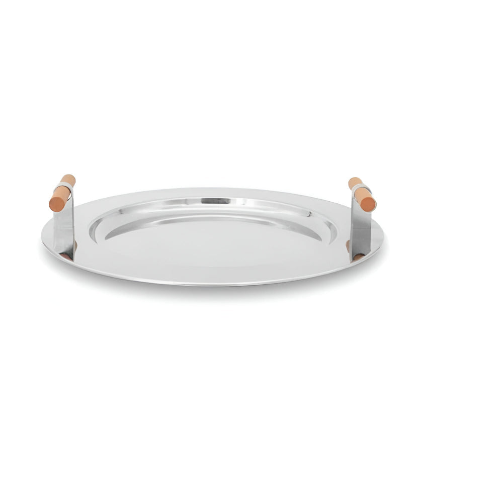 Elegant Round Tray with Easy-Grip Handles for Versatile Use