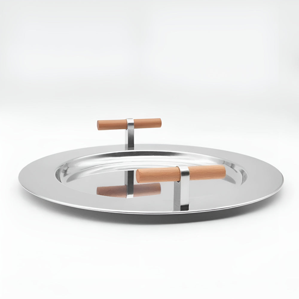 Elegant Round Tray with Easy-Grip Handles for Versatile Use