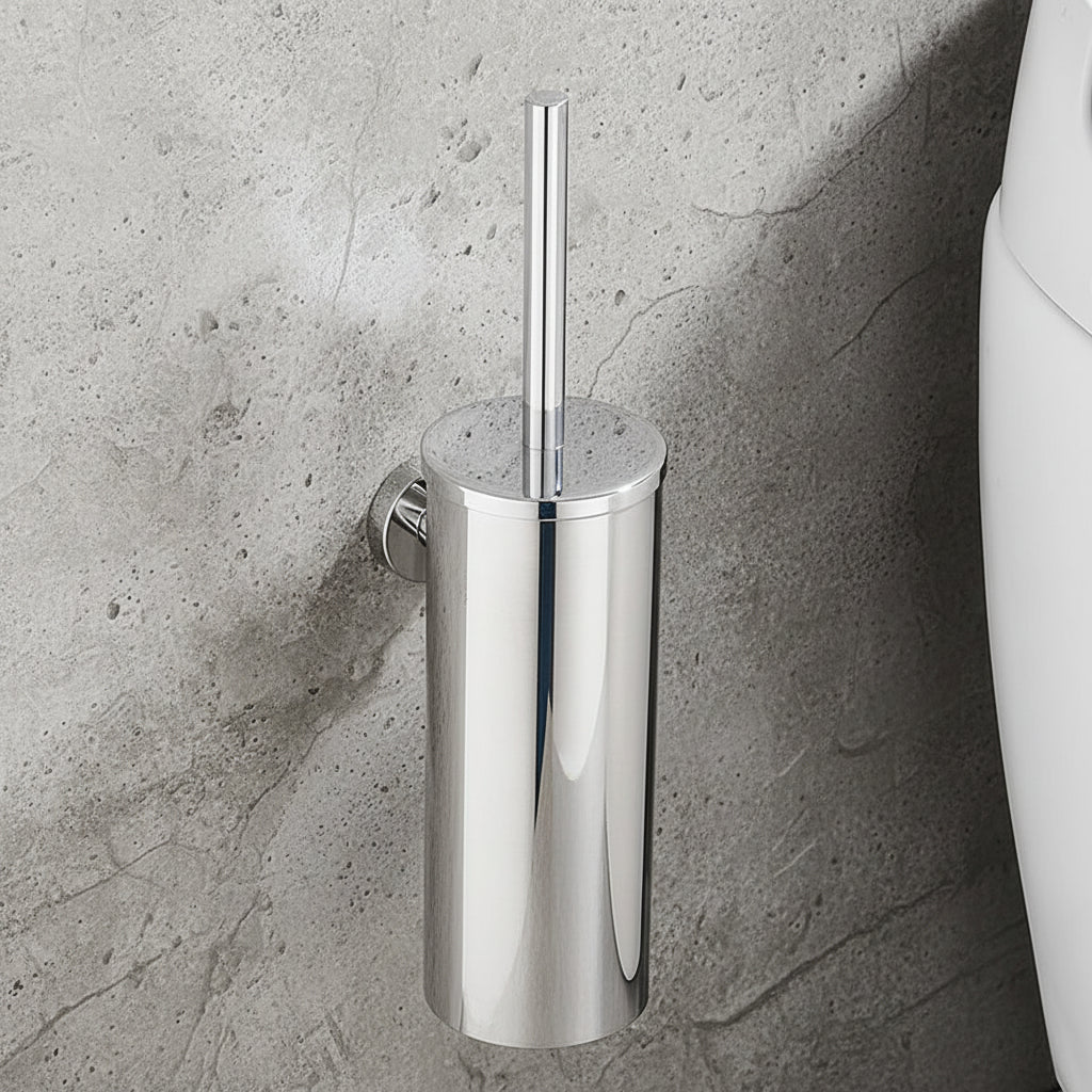 Elegant Wall-Mounted Toilet Brush Set for Modern Spaces