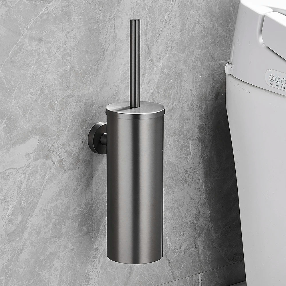 Elegant Wall-Mounted Toilet Brush Set for Modern Spaces