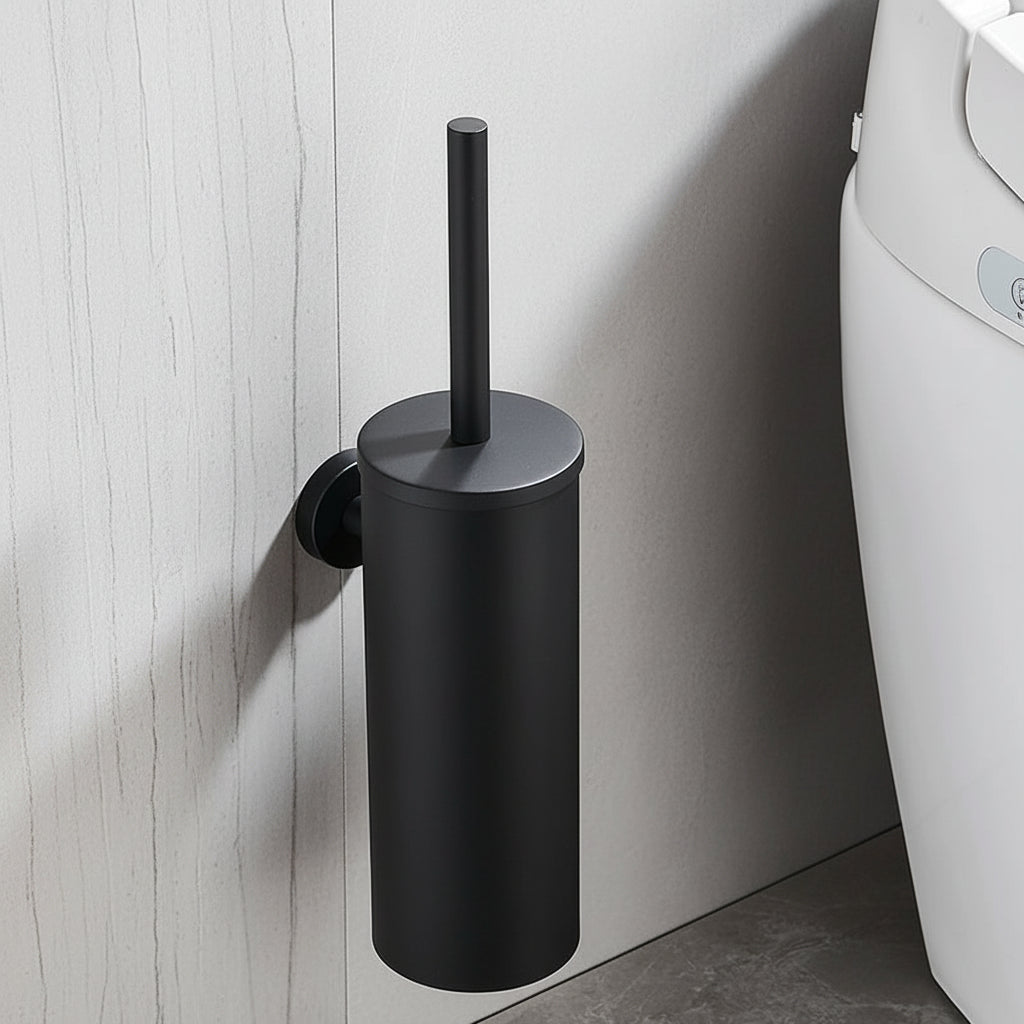 Elegant Wall-Mounted Toilet Brush Set for Modern Spaces