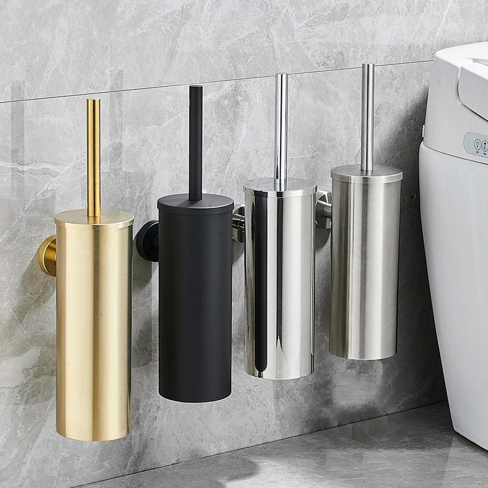 Elegant Wall-Mounted Toilet Brush Set for Modern Spaces
