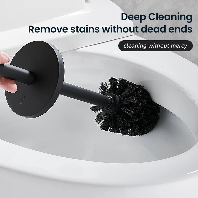 Elegant Wall-Mounted Toilet Brush Set for Modern Spaces