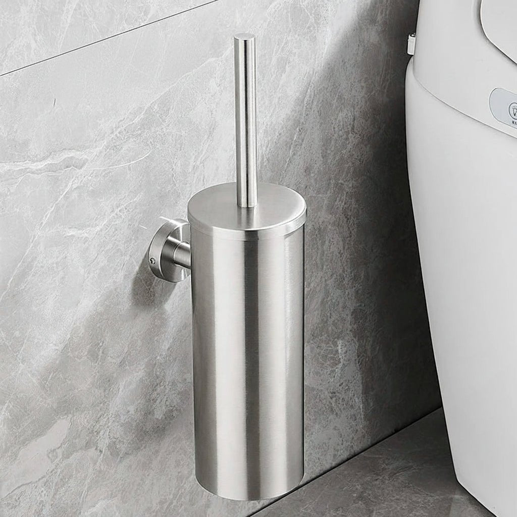 Elegant Wall-Mounted Toilet Brush Set for Modern Spaces