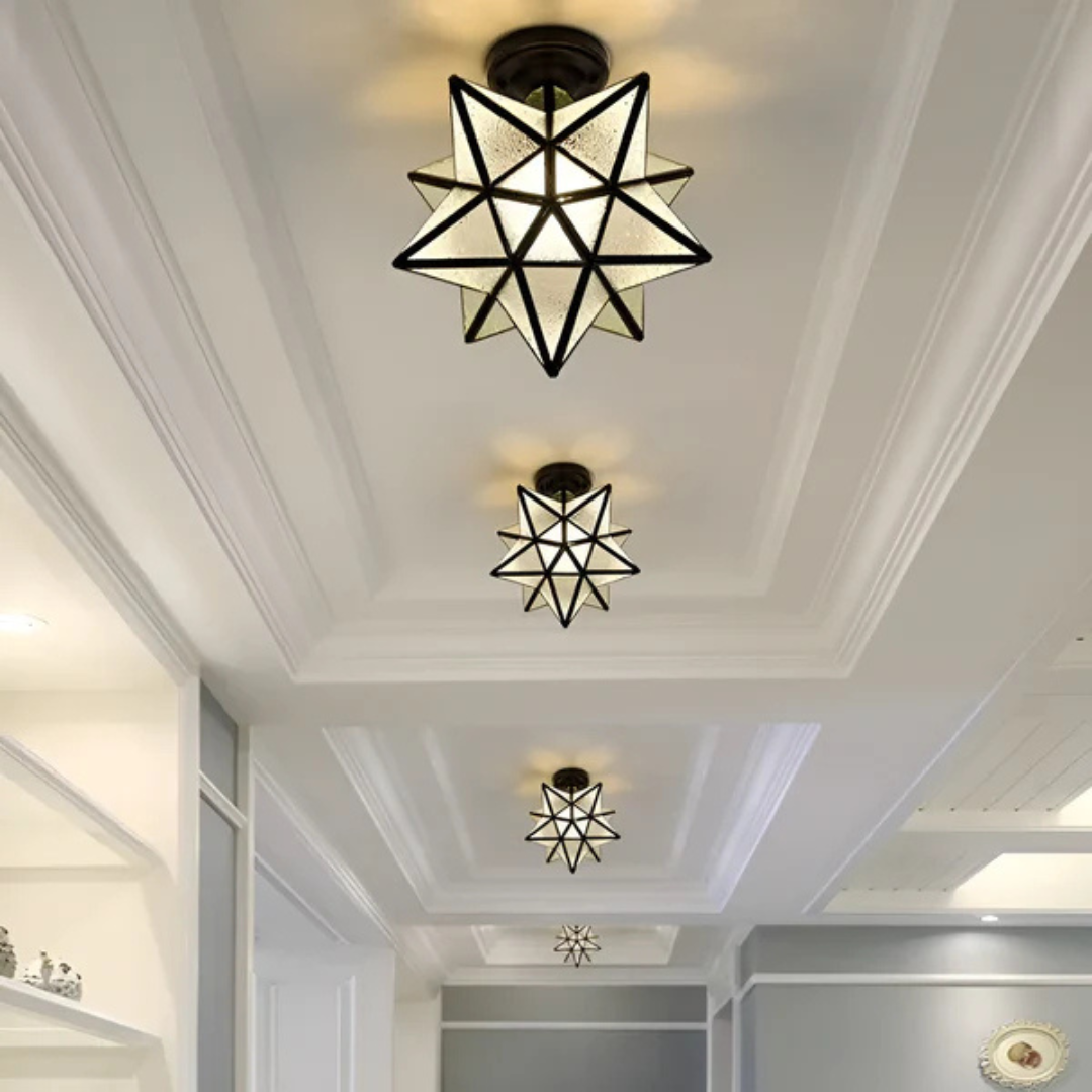 Charming Star Design LED Ceiling Light with Tri-Color Options