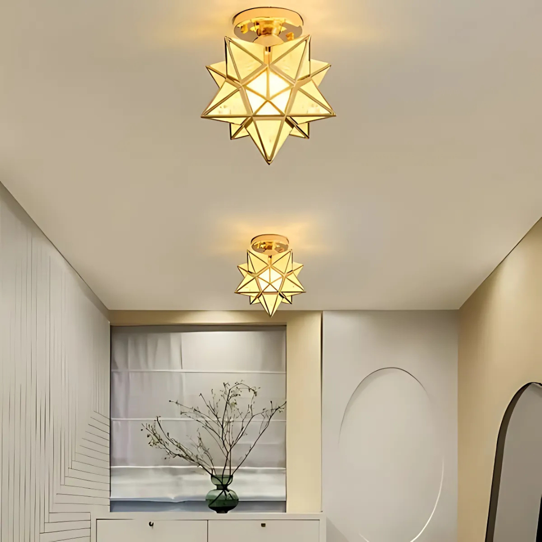 Charming Star Design LED Ceiling Light with Tri-Color Options