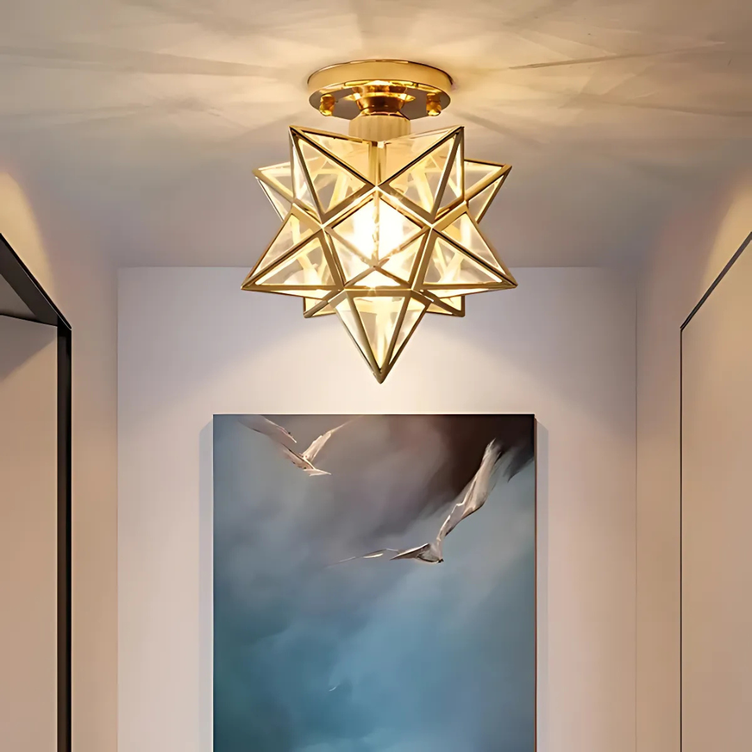 Charming Star Design LED Ceiling Light with Tri-Color Options
