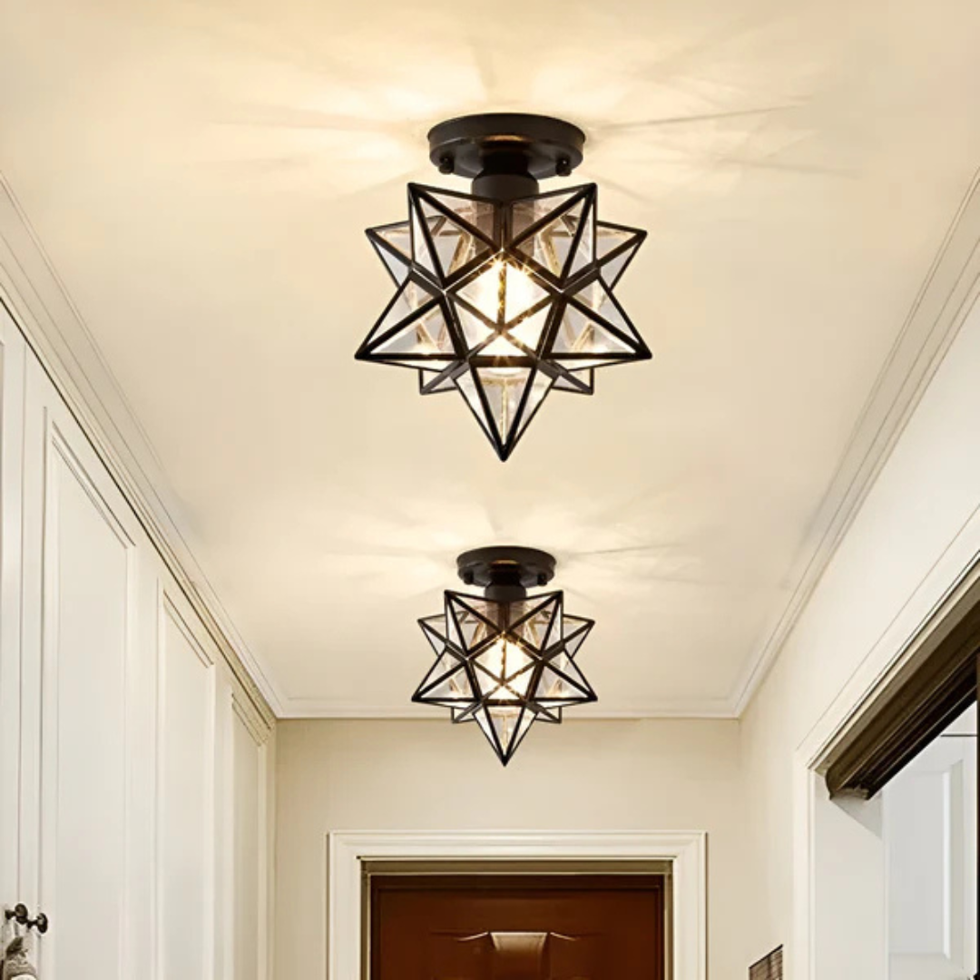 Charming Star Design LED Ceiling Light with Tri-Color Options