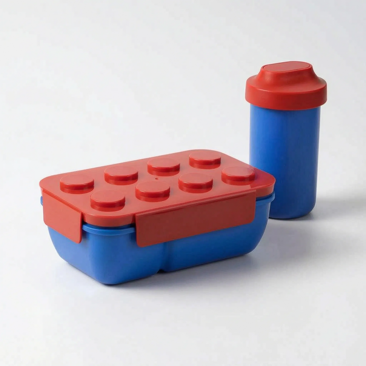 Divided Bento Box with Studs - Stackable Meal Container