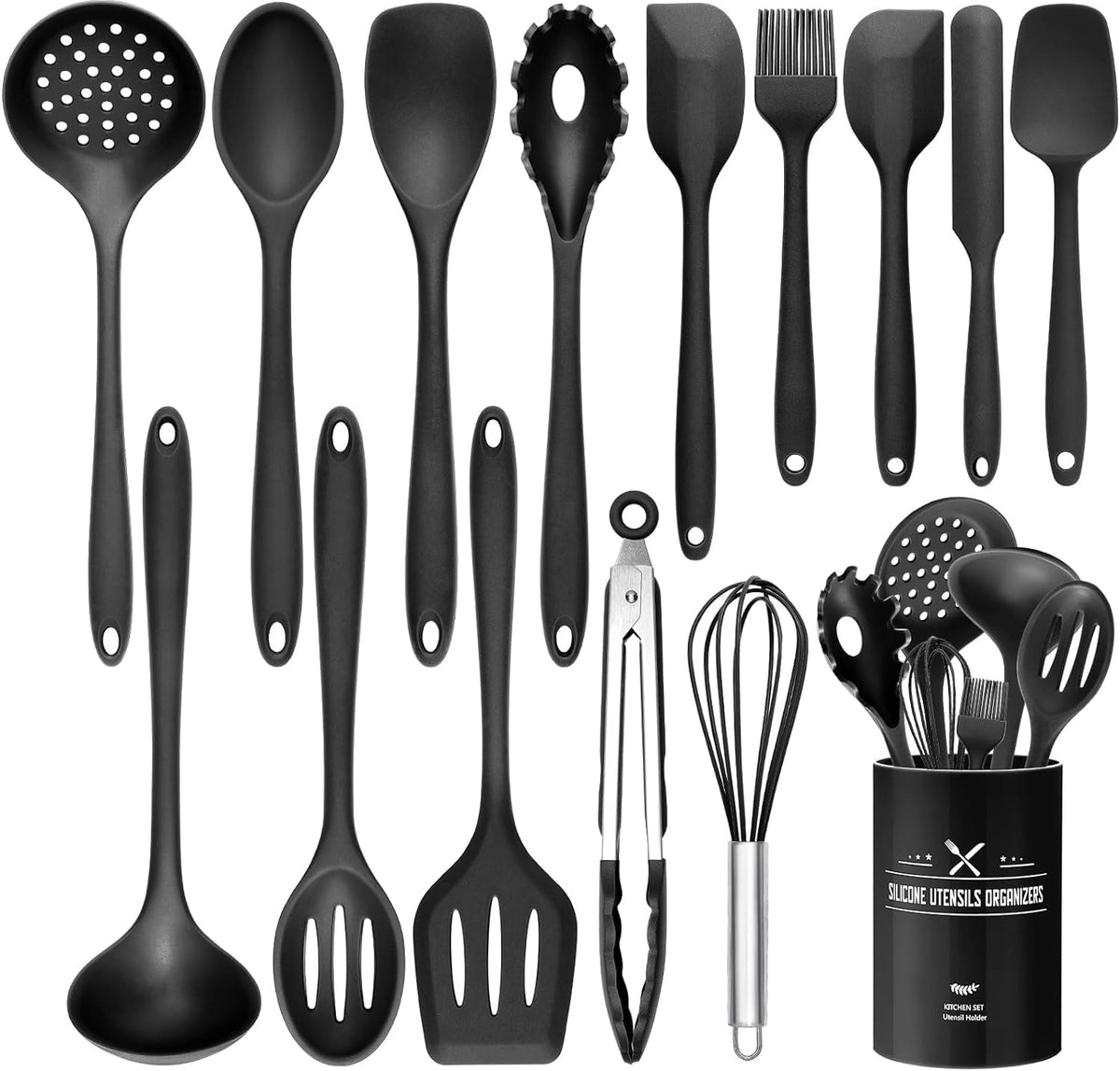 Essential Silicone Cooking Tools Set | 15-Piece Heat-Resistant Collection