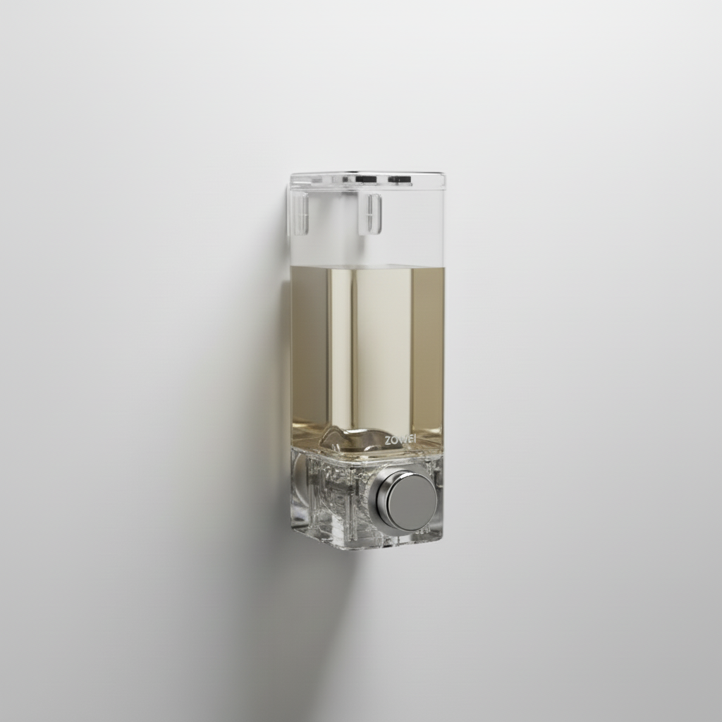 No-Drill Soap Dispenser with Suction Cup Mounting