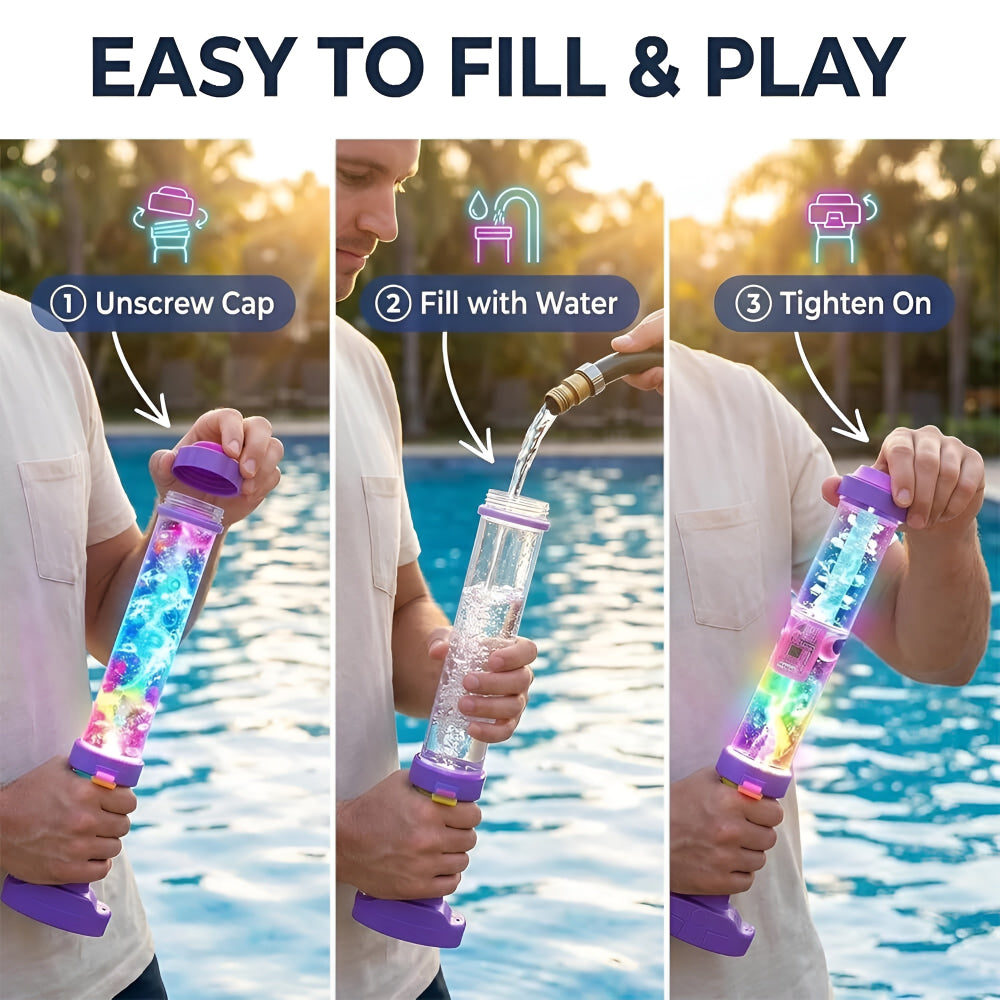 Vibrant Splash Blaster | Illuminated Water Shooter for Outdoor Fun