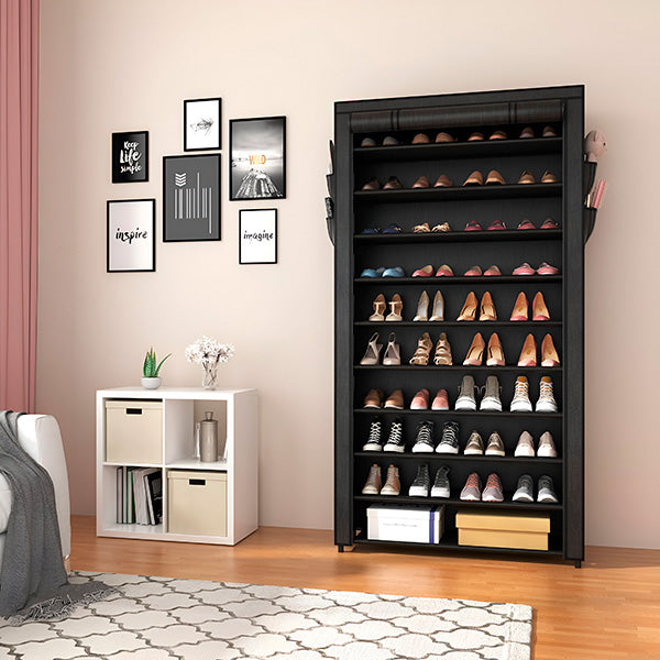 Compact Vertical Shoe Organizer for 30 Pairs