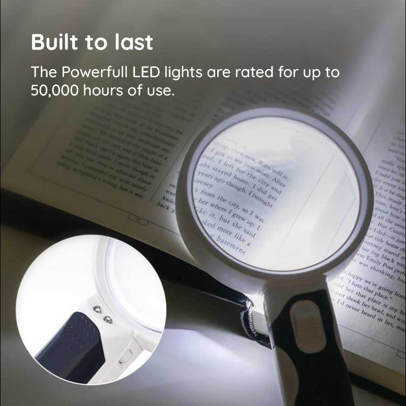 Illuminated Handheld Magnifier – Perfect for Reading Small Text
