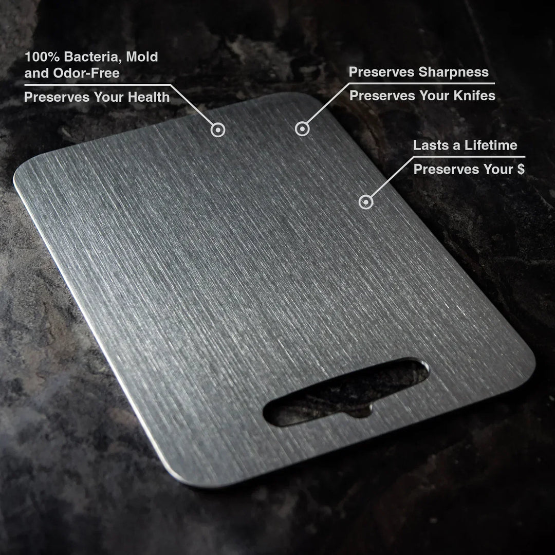 BPA-Free Titanium Kitchen Cutting Board - No Microplastics